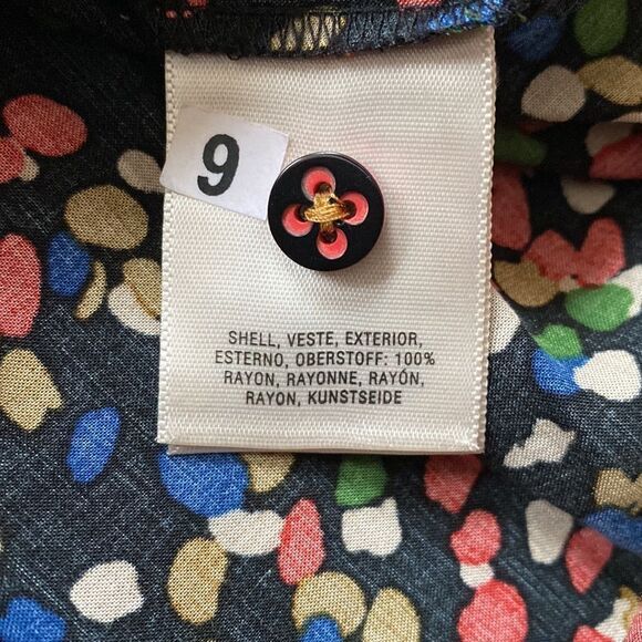 Anthropologie
maeve Wynwood black multi dot button down front blouse top - Picture 6 of 9